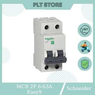 Cầu dao tự động , mcb easy9 schneider cb 2p, 4.5ka, 230v, c curve 6a - 63a