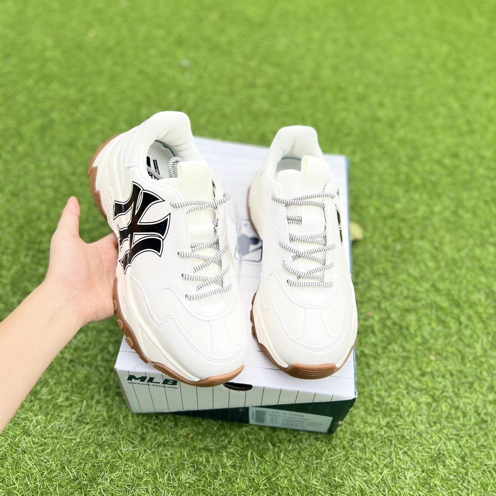 Giày Thể Thao MLB Chunky NY Đế Gum Nâu Fullbox