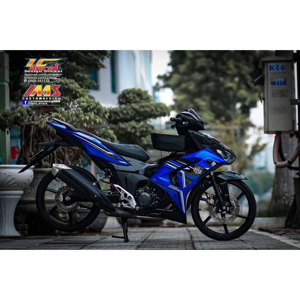 TEM RỜI mẫu 2023 hoa văn lạ mắt cho Winner V3 xanh đen - tem cao cấp không bay màu