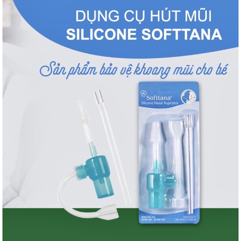 Hút mũi đầu mềm Silicone SOFTTANA - KICHI, dụng cụ hút mũi silicon, thiết kế hiện đại - soleil shop