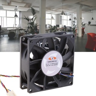 Quạt chịu lực biển 8025 8cm 80mm cho quạt làm mát máy chủ kz8025b012u dc 12v 1 00a 80x80x25mm bộ làm mát 4 dây