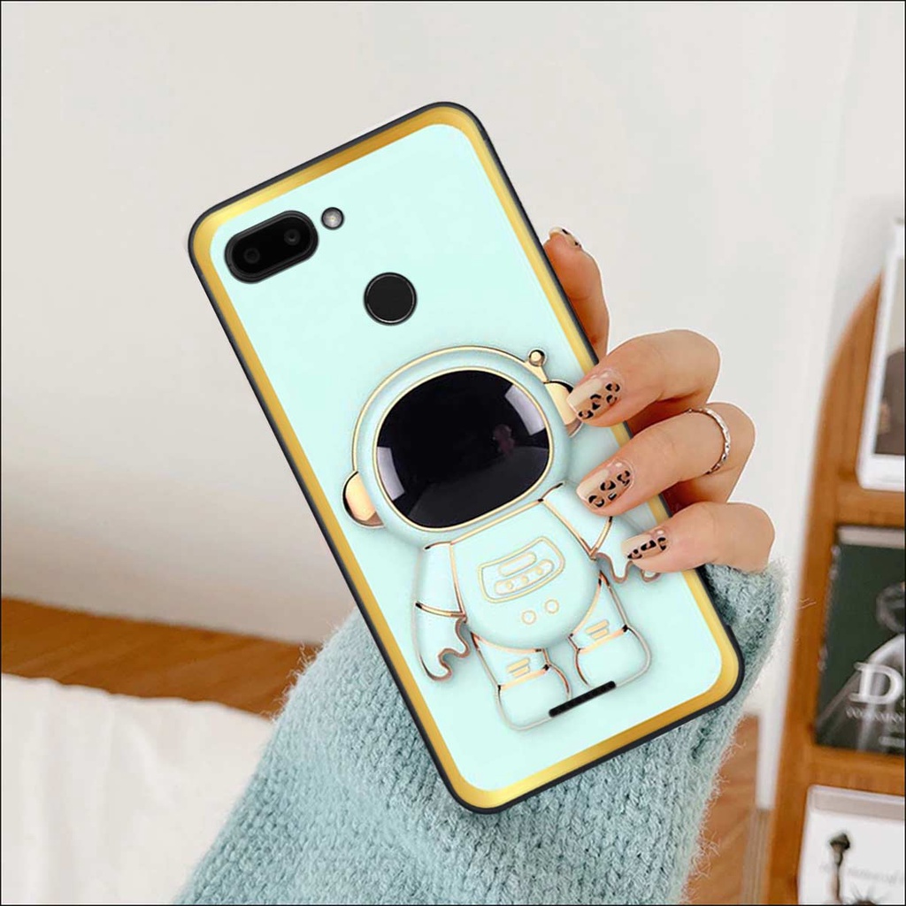 Ốp lưng Xiaomi Redmi 6 in hình hiệu ứng 3D phi hành gia robot đáng yêu, ốp rẻ đẹp