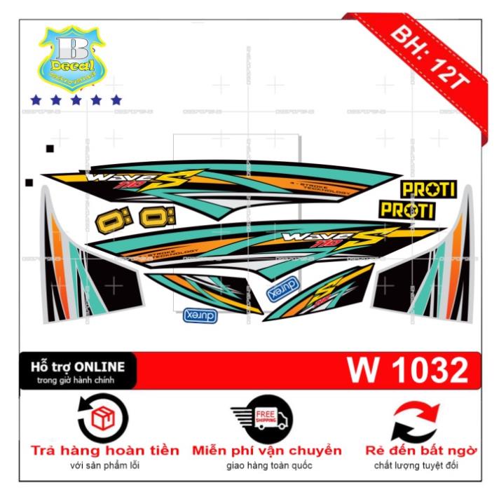 FREE SHIP + SALE SỐC +DECAL PVC 5 LỚP CHẤT LƯỢNG CAO Tem rời wave s 110 đen