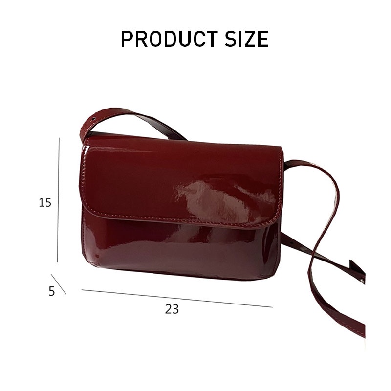 Mischa Túi Đeo Vai Hình Vuông Cỡ Nhỏ Bằng Da PU Màu Trơn Hai Công Dụng Thời Trang Dễ Phối Đồ Phong Cách retro