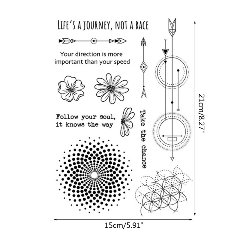 Con Dấu Silicone Trong Suốt Hình Hoa Trang Trí Sổ Tay DIY