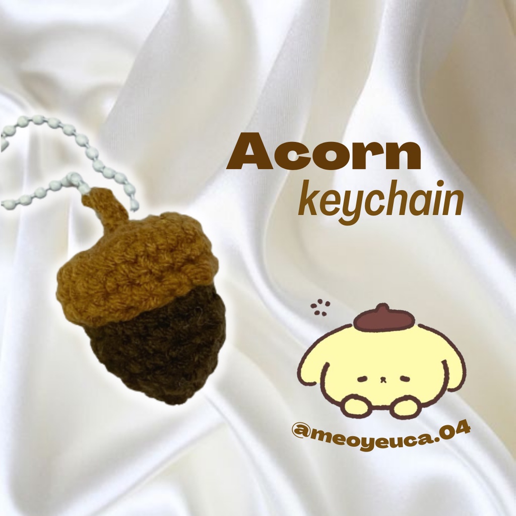 Móc khóa len anh hạt dẻ