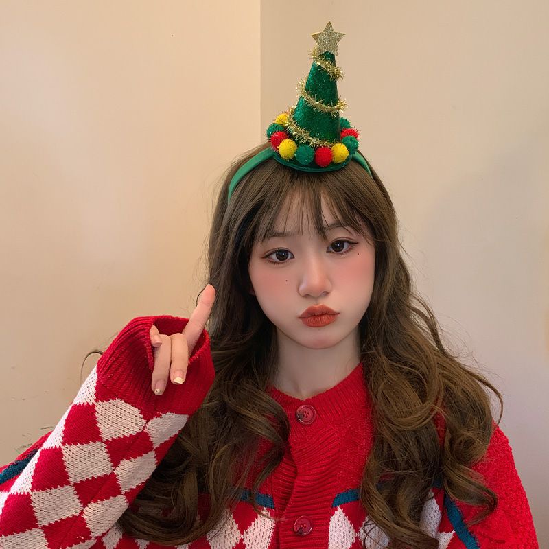 Băng Đô Cài Tóc Hình Cây Thông Noel Dễ Thương Cho Bé