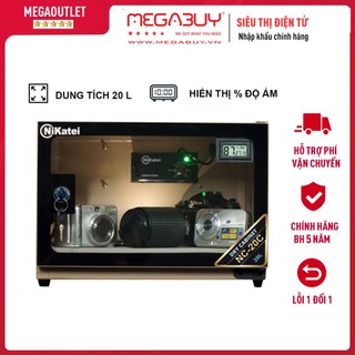 Tủ chống ẩm máy ảnh 20 lít Nikatei NC-20C Gold Plus,Tủ hút ẩm máy ảnh 20l 1 ngăn có xốp chống nước tiết kiệm điện
