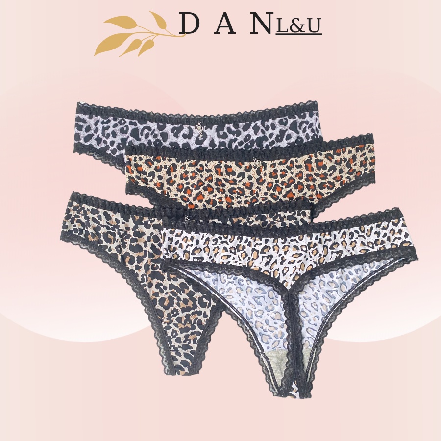 Quần Lót Su Lọt Khe Họa Tiết Da Beo Gợi Cảm Sexy DAN L&amp;U 6032