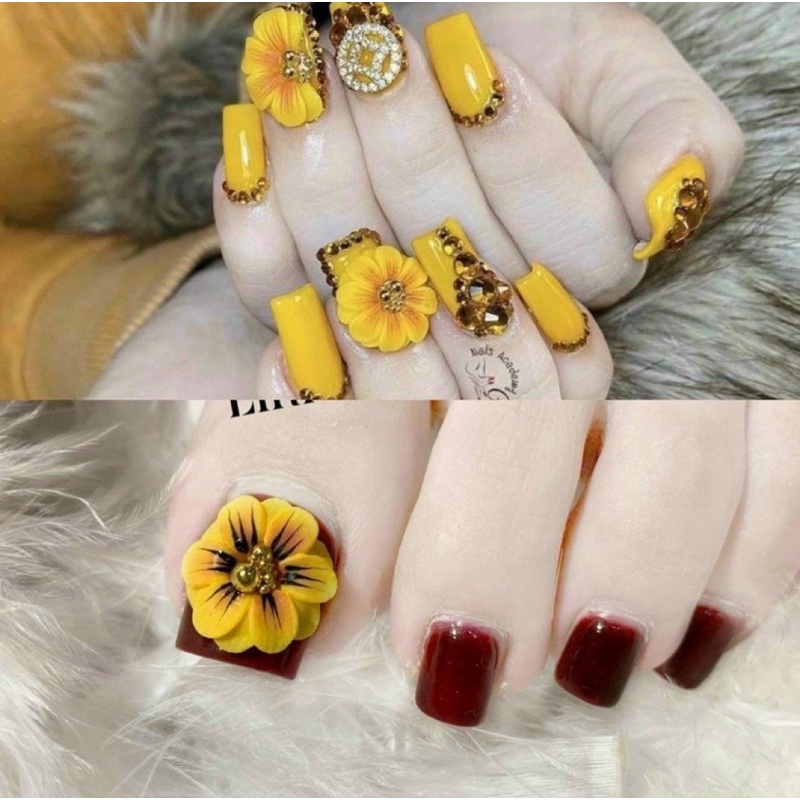 Hoa bột 100b ôm móng tay chân