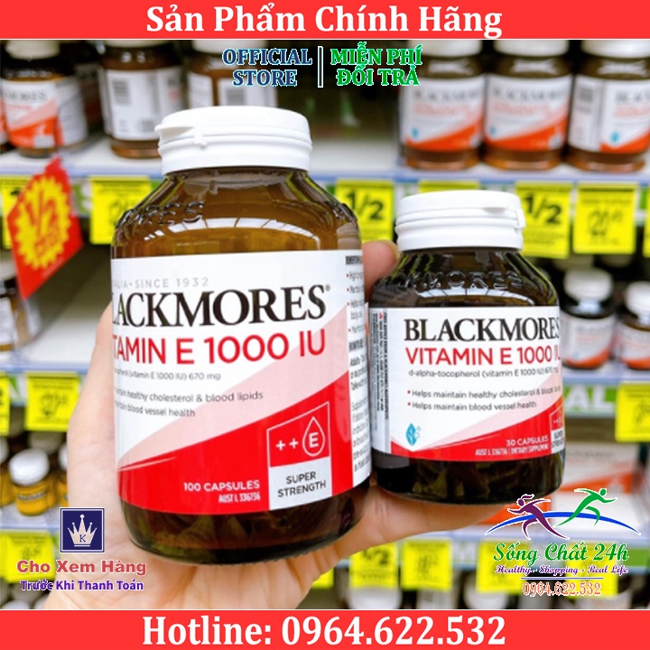 Viên Uống Bổ Sung Vitamin E Blackmores Vitamin E 1000 IU Của Úc