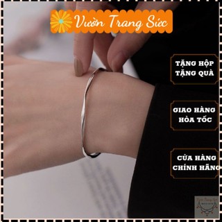 Vòng tay Cuff titan nam nữ - Lắc tay nam nữ titan mạ vàng basic trẻ trung, hiện đại Vườn Trang Sức
