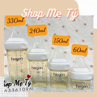 Bình sữa Hegen chính hãng đủ size 60ml 150ml 240ml 330ml Chọn size núm