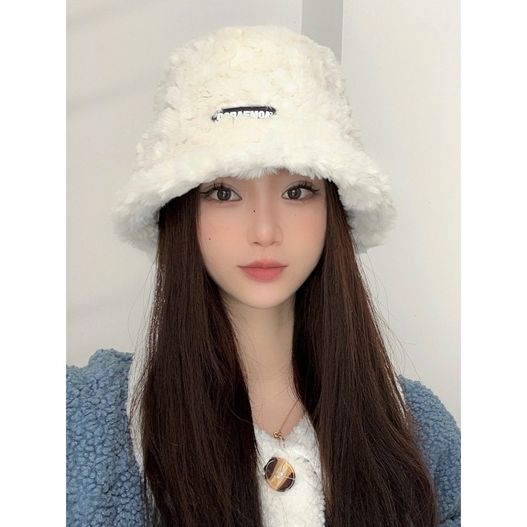 Mũ Bucket Lông Nhung Giữ Ấm Mùa Thu Đông Phong Cách Hàn Quốc Mới 2022 Cho Nữ