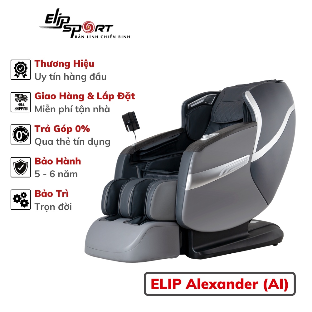 Ghế Massage Toàn Thân ELIP Alexander (AI) - Điều Khiển Bằng Giọng Nói, Thiết Kế Thượng Lưu, Nâng Cao Chất Lượng Cuộc Sốn