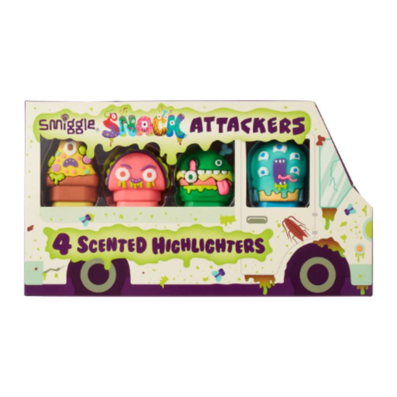 Bút Highlighter Có Mùi Thơm Snack Attackers Smiggle