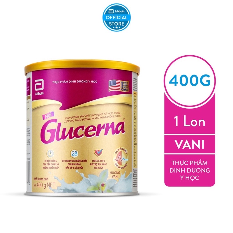 Sữa bột dành cho người tiểu đường Abbott Glucerna 400g hương vani