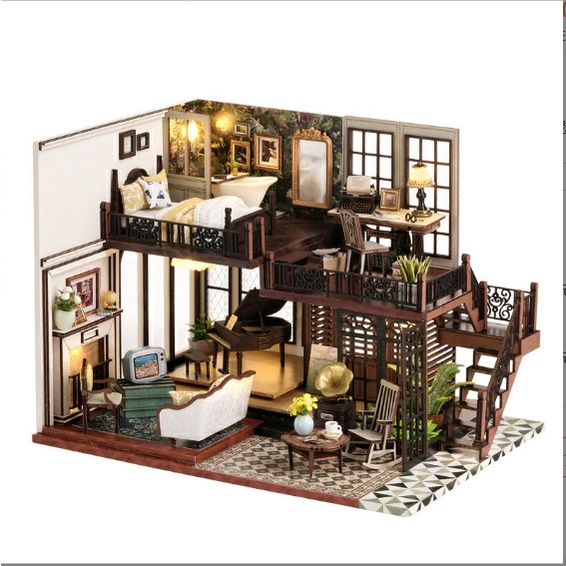 Mô hình nhà gỗ DIY Nhà Vintage