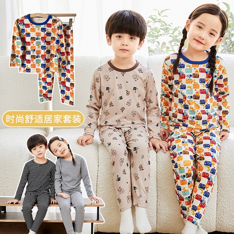 Bộ Đồ Ngủ Lông Cừu Dày Không Đường May 100-170CM Thời Trang Thu Đông Cho Bé Trai
