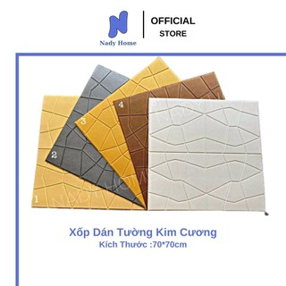 Xốp Dán Tường Giả Kim Cương Cao Cấp - KHỔ 77 x 70 CM