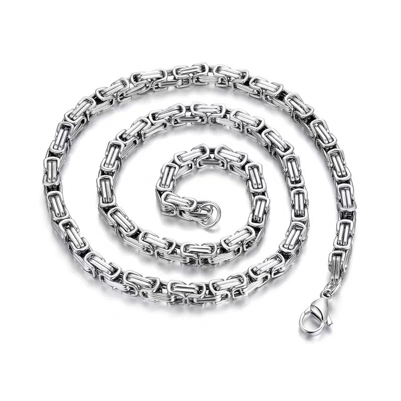 Vòng cổ Thép Titan Không Phai Màu Phong Cách Âu Mỹ Hip Hop Punk Cá Tính Cho Nam