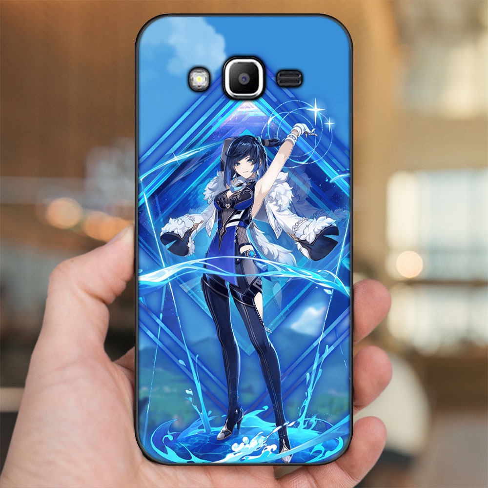 Ốp lưng Samsung J2 Prime, J3 2016, J5 2015 viền đen in hình Yelan Genshin Impact
