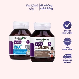 Vitamin DHA, Canxi heathy care Úc 60 viên