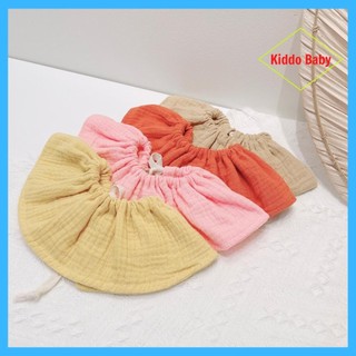 Yếm cổ tròn vải xô muslin cho bé Kiddo baby YC11