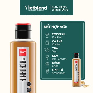 Syrup SHOTT Vị Hạt Macca (Macadamia) Chai 1 Lít