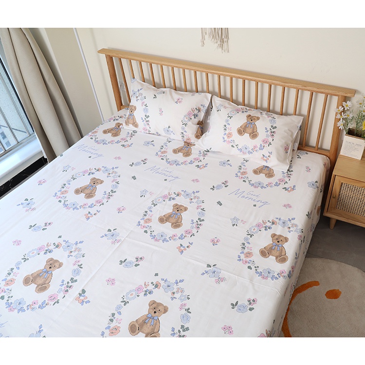 Vải cotton 100% chuyên may ga gối, khổ rộng 2m35
