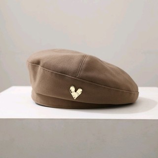 Nón Beret Dạ Hình Trái Tim