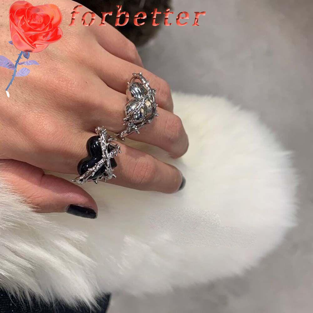 Nhẫn Đeo Tay Màu Đen Phong Cách Hàn Quốc Cổ Điển Dành Cho Nữ