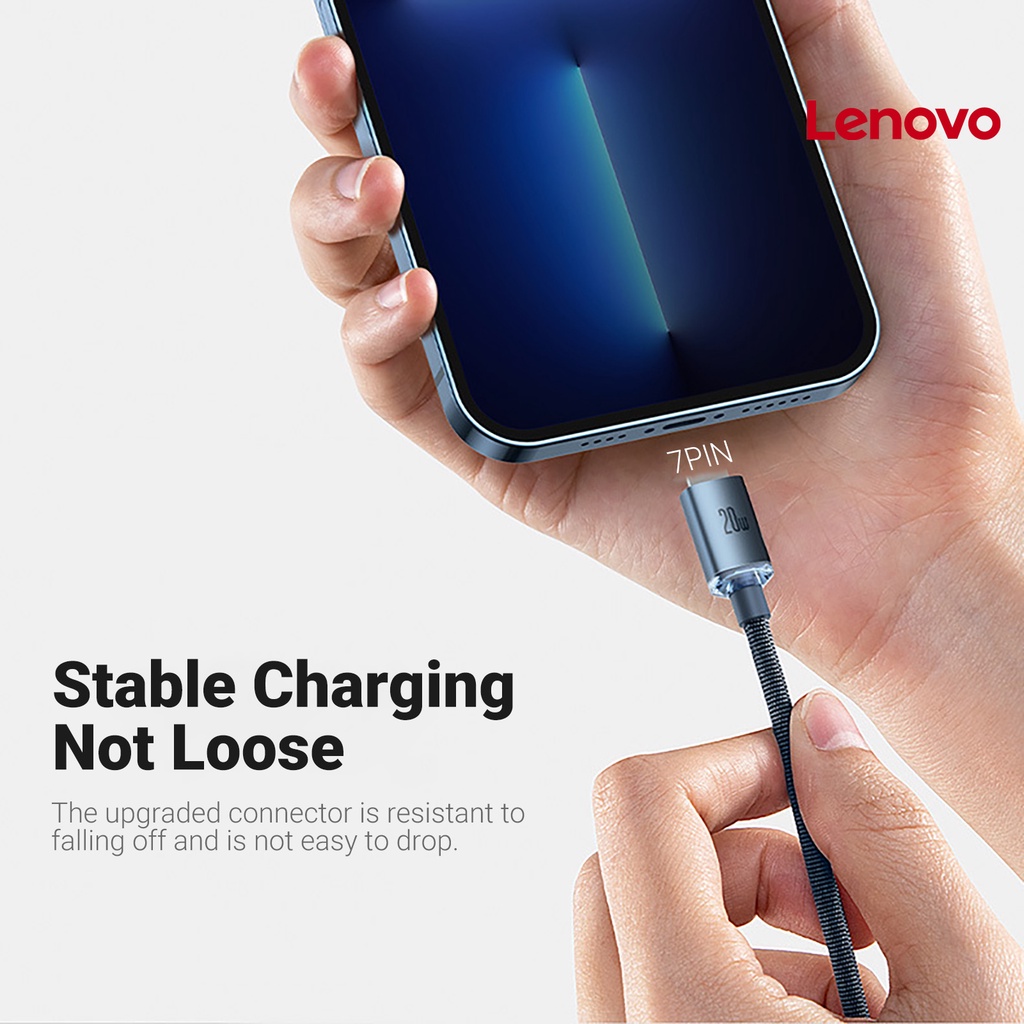 Dây cáp LENOVO truyền dữ liệu tích hợp sạc nhanh KC-1.2m/2m PD 20W thích hợp cho iOS