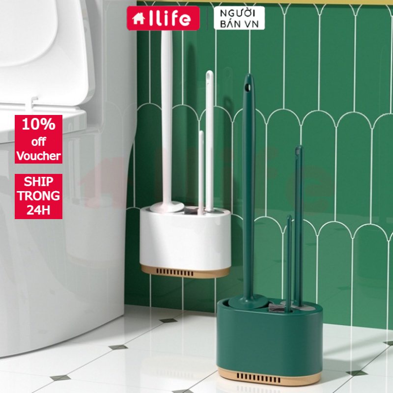 (Nâng cấp) Bàn Chải Vệ Sinh Toilet Bộ 3 cọ bồn cầu silicon mẫu mới 2022 Có Tay Cầm Dài Tiện Dụng