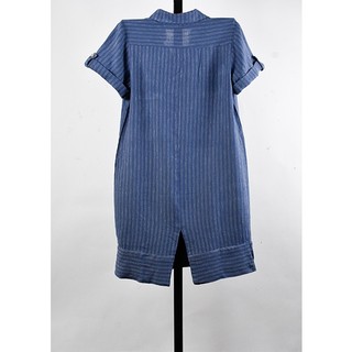 Đầm Sơmi Tay Lửng Vải Linen Bột