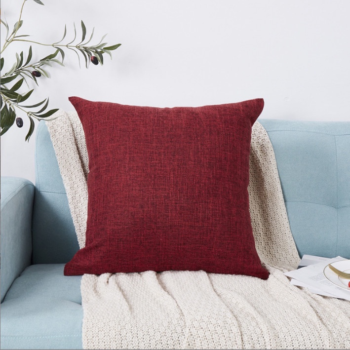 Vỏ gối tựa lưng sofa trang trí nội thất, gối vuông văn phòng, gối trơn 45x45cm