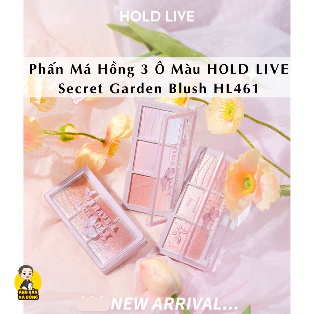 Phấn Má Hồng 3 Ô Màu HOLD LIVE Secret Garden Blush HL461