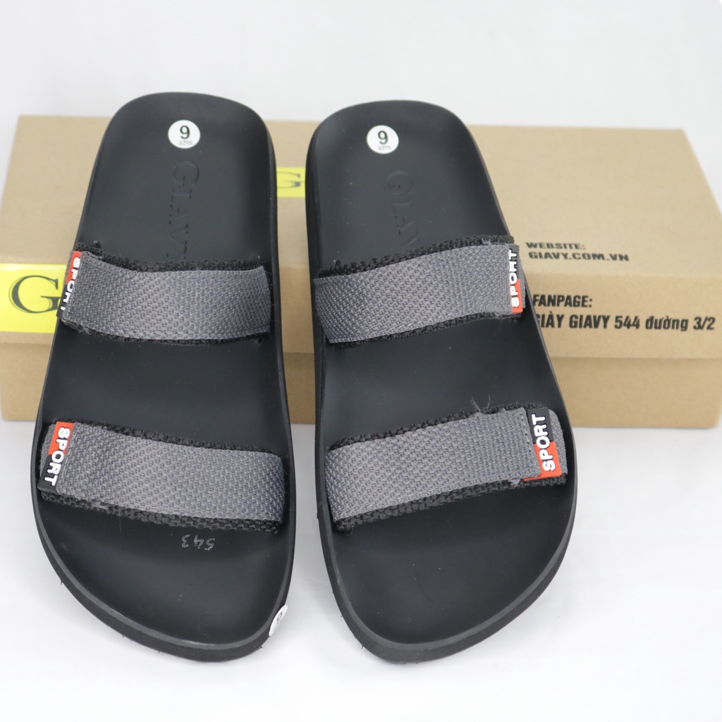 Dép nữ quai 2 dây ngang Gia Vy TK543 đế bệt cao su