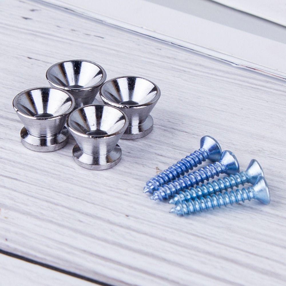 Bộ 4 Chốt Dây Đeo Đàn Guitar Bằng Kim Loại 3 Kiểu Tùy Chọn Tiện Dụng