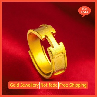 Nhẫn nam nữ mạ vàng thiết kế độc đáo cá tính