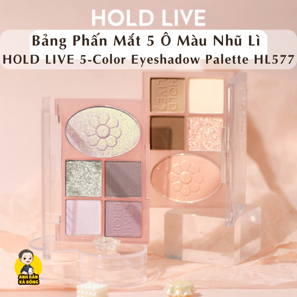 Bảng Phấn Mắt 5 Ô Màu Nhũ Lì HOLD LIVE 5-Color Eyeshadow Palette HL577