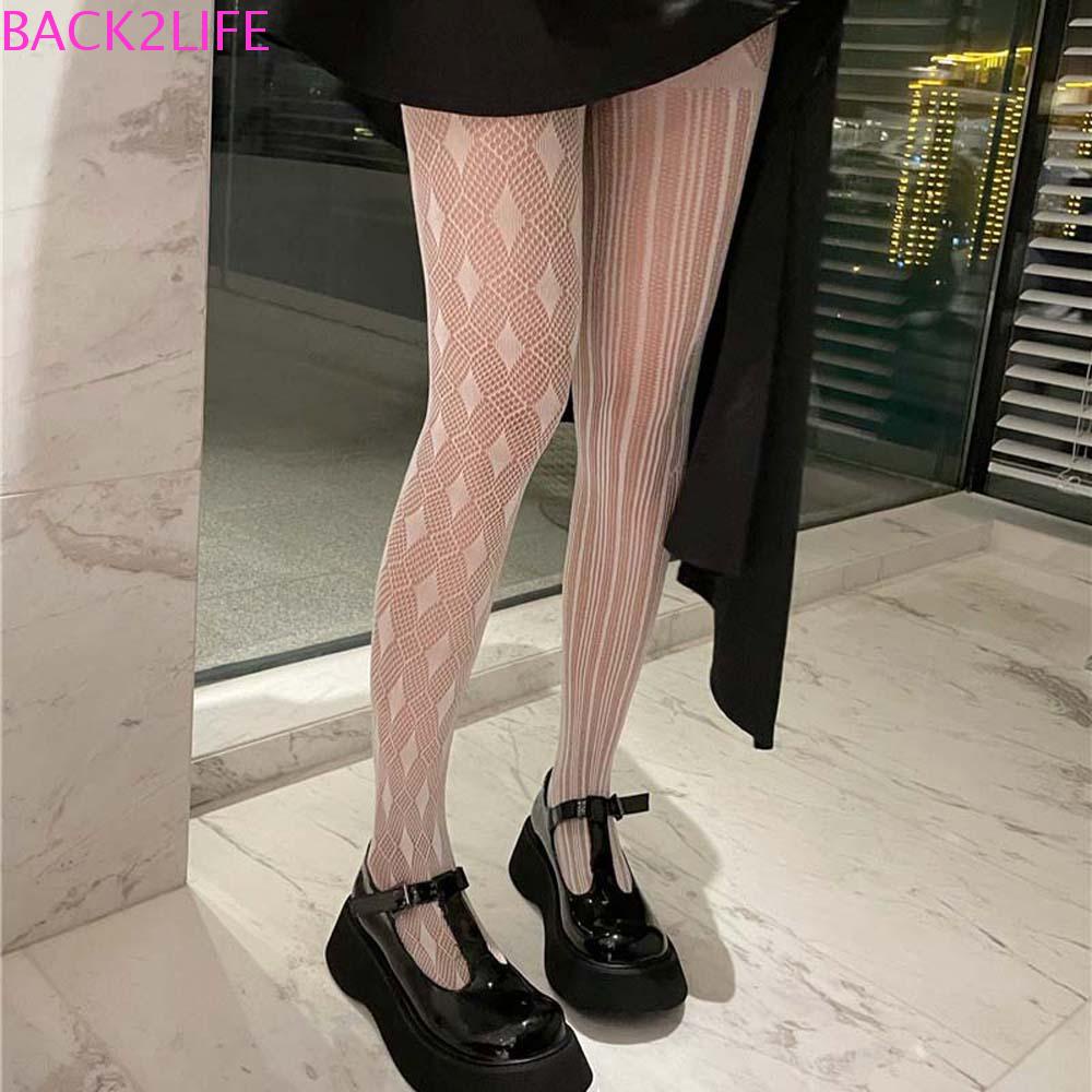 Vớ Lưới Xuyên Thấu Phối Ren Hoa Phong Cách Lolita Cho Nữ 2Lifetines