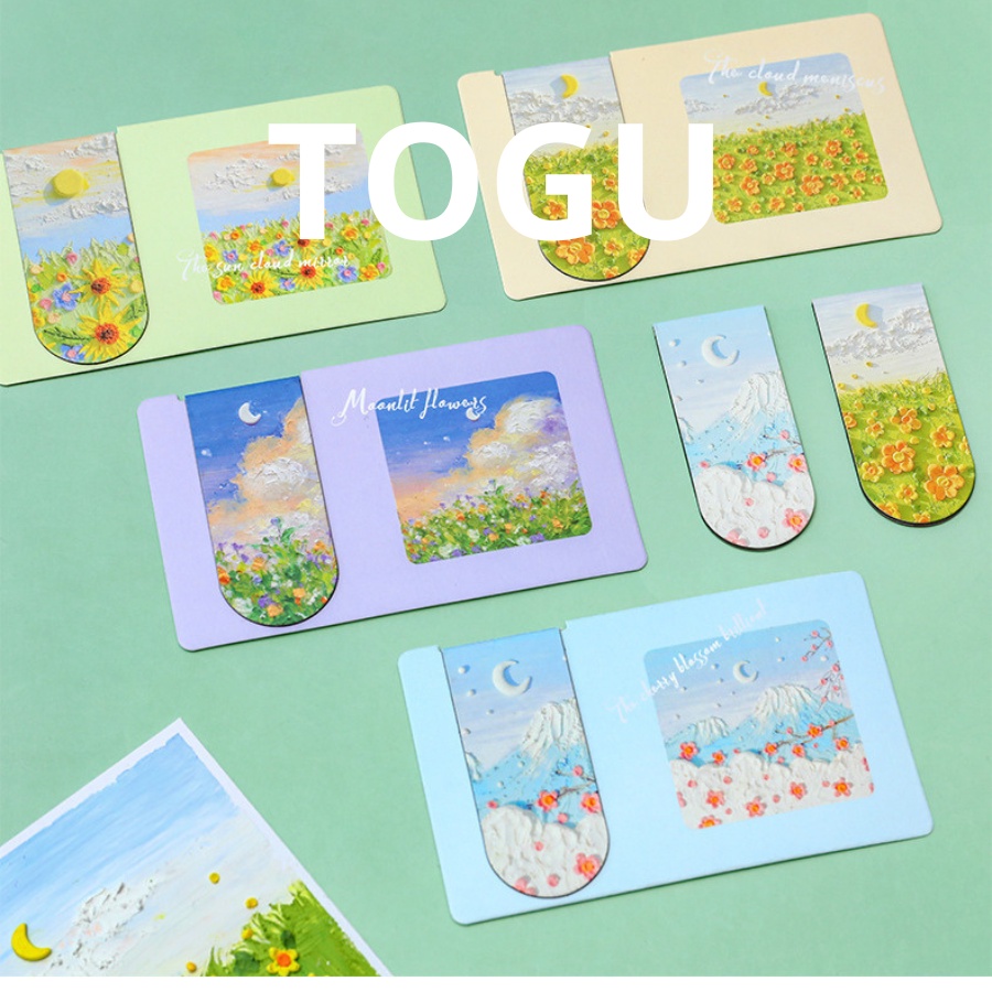 Bookmark nam châm đánh dấu trang sách vở TOGU miếng chặn trang giấy sáng tạo miếng đánh dấu sách văn phòng phẩm