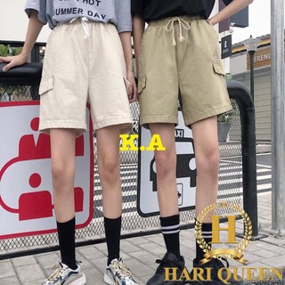 Quần đùi kaki nữ túi hộp HARIQUEEN