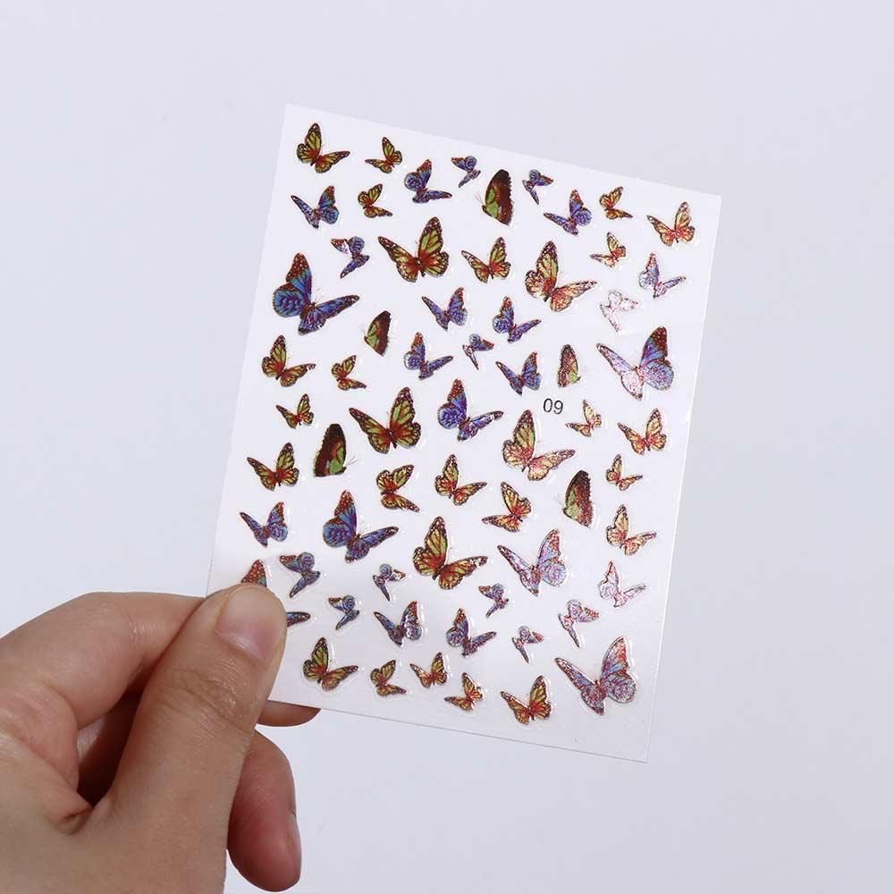 JARRED Miếng Dán Trang Trí Móng Tay Hình Bướm Chống Nước DIY