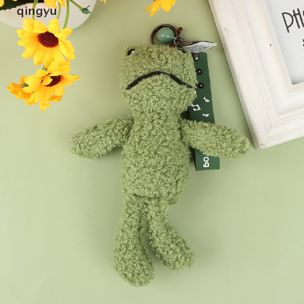 Móc Khóa Ếch Nhồi Bông Màu Xanh Lá Cây Thời Trang