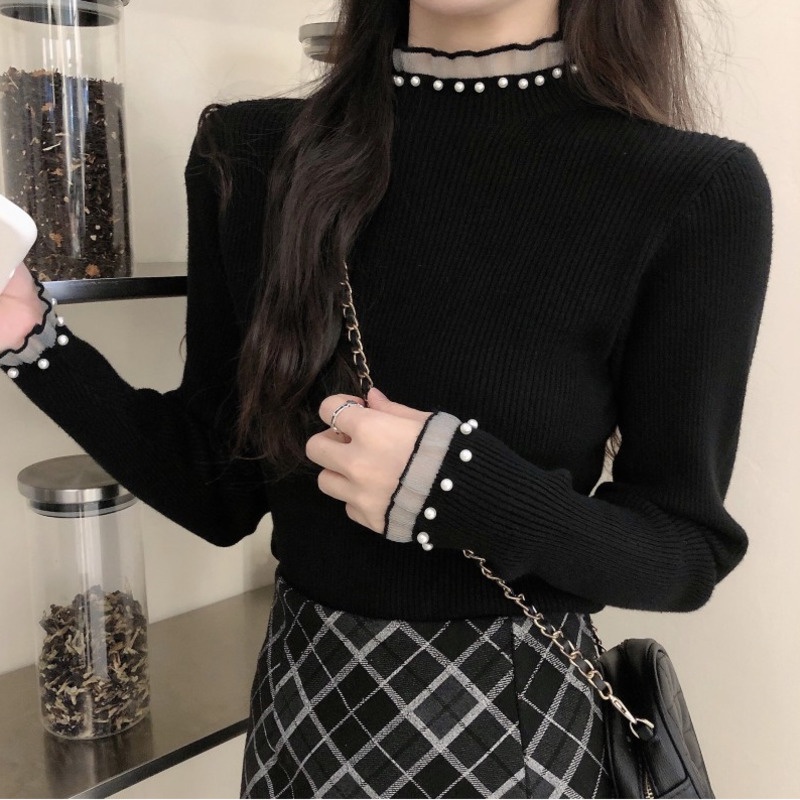 Áo Len Nữ Dài Tay Cổ Tròn Thời Trang Hàn