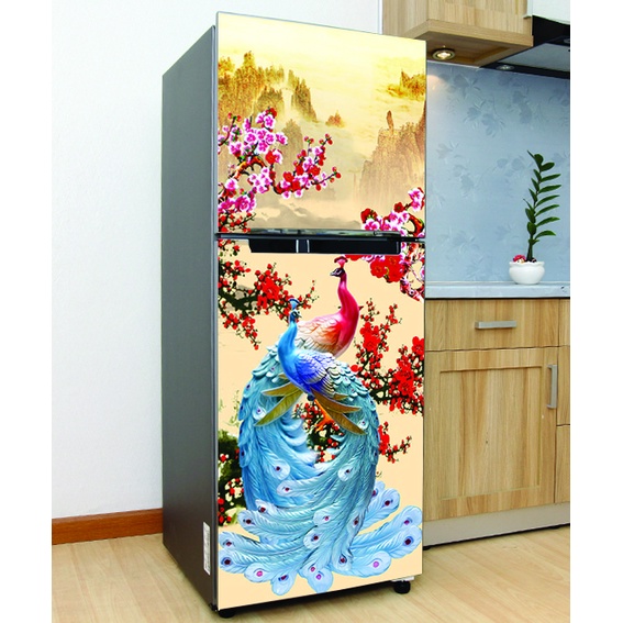 Decal dán trang trí tủ lạnh mẫu Xuân 2023- 07- Chất lượng cao - chống thấm