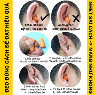 [COMBO] 5 cặp nút tai giảm ồn 3M 1110 (có dây)