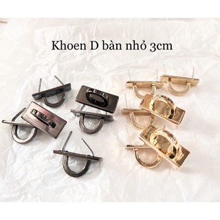 Khoen D bàn nhỏ làm túi xách 3cm (Giá 1 cặp)